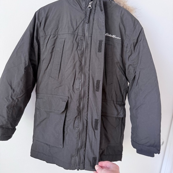 Eddie Bauer Superior Down Parka with Fur Trim Hood in Black - Picture 6 of 16